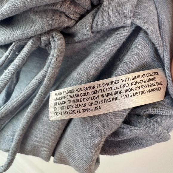 Soma Women’s Cool Nights Drawstring Waist Tank Light Blue (Size L) - Picture 4 of 6